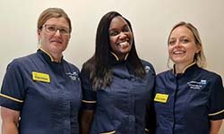 Paediatric diabetes nurse specialists (from left) Caroline O’Beirne, Davina Jean-Jacques and Charlotte Reed, of the Paediatric Diabetes Team at North Middlesex University Hospital, who won the Digital Innovation award at the RCN Nursing Awards 2023