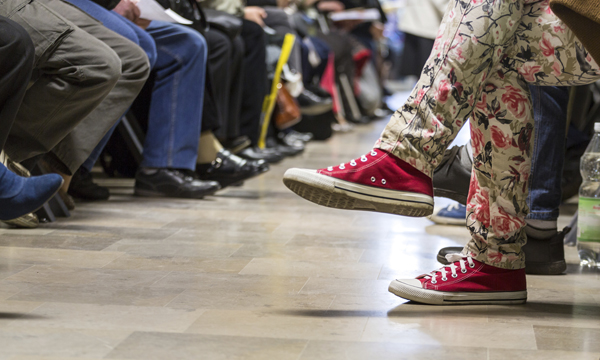 Image of patients waiting in an emergency department
