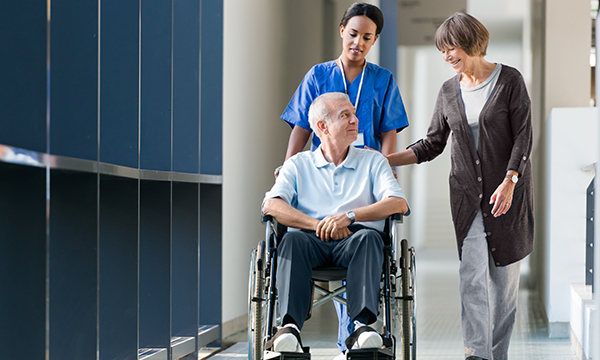 patient leaving hospital