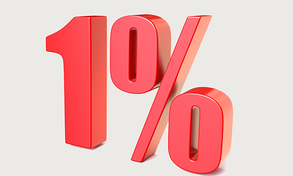 1%