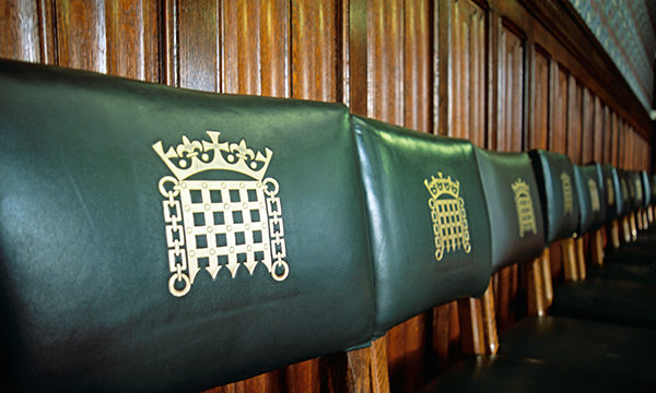 Chairs with parliamentary logo on them