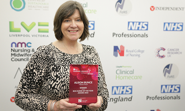 Alison Bunce won last year’s RCN Nurse of the Year