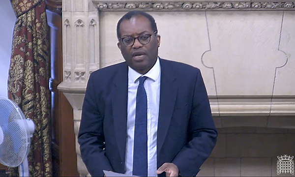 Photo of Kwasi Kwarteng speaking at Westminster Hall debate about overseas workers' treatment 