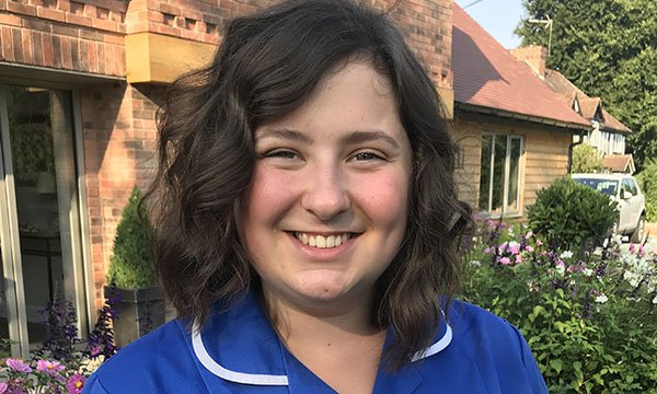 Isobel Corrie, newly qualified nurse and winner of the RCNi Patient’s Choice Award 2020