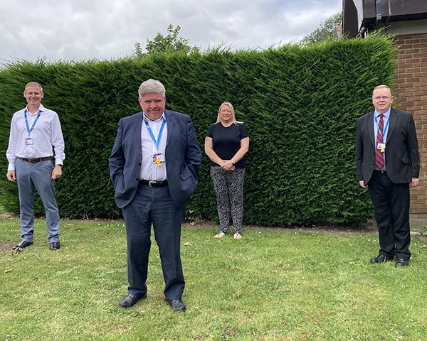 Picture shows Ron Weddle, positive and safe care team deputy director at  Cumbria, Northumberland, Tyne and Wear NHS Foundation Trust, with team members Paul Sams, Kelly Huspith and Rod Bowles
