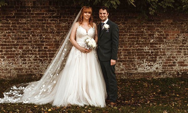 Mental health nurses Shona Watts and James Smith pictured at their whirlwind wedding