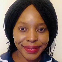 Picture of ward manager Noni Nyathi, who inspired a new range of caps for black, Asian and minority ethnic (BAME) staff