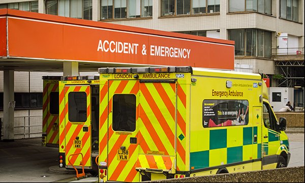 Ambulances experience handover delays due to departments being full during the COVID-19 pandemic
