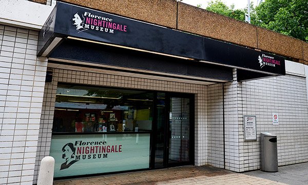 Picture shows the entrance of the Florence Nightingale Museum in London 