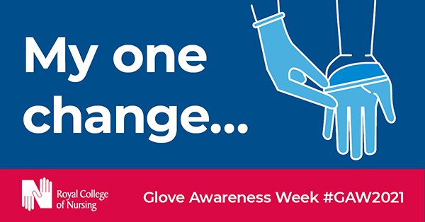 A logo for the RCN's My one change message as part of its glove awareness week