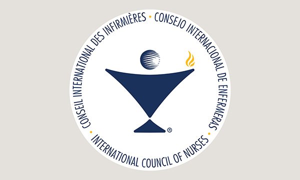 Logo of the International Council of Nurses, which the RCN has voted to rejoin