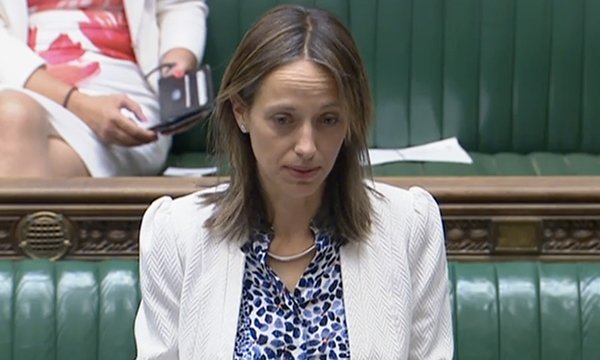 Health and social care minister Helen Whately addresses the Commons but fails to mention pay rise for NHS