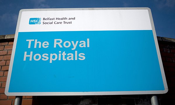 Signboard for the Belfast Health and Social Care Trust's Royal Hospitals