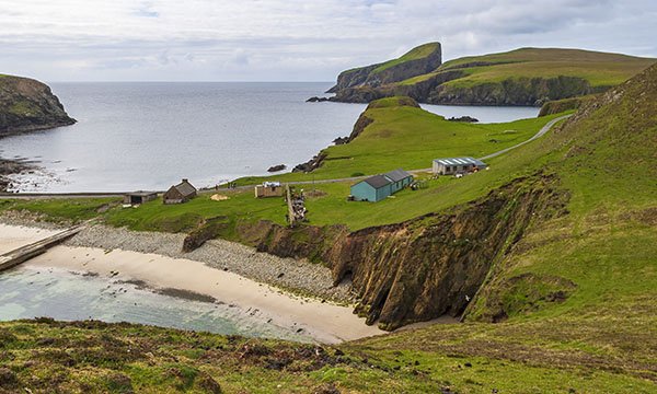 The coastline of Fair Isle, a community where there is a vacancy for a district nurse