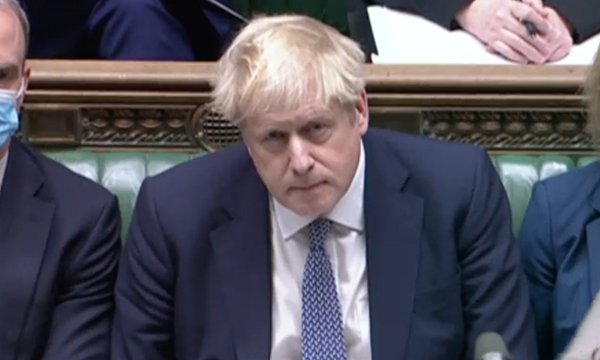 Picture shows prime minister Boris Johnson speaking in the House of Commons today