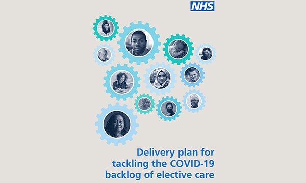 Picture shows first page of the NHS document setting out its recovery plan