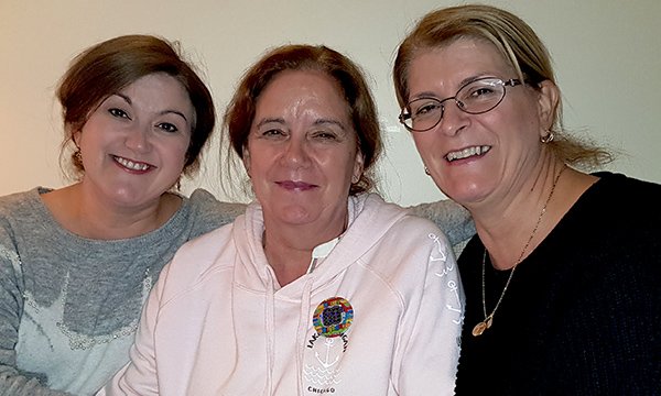 Sisters in arms: (l to r) Senior charge nurse Arlene Watson, sister Jean Watson and anaesthetic nurse Roz Kerr