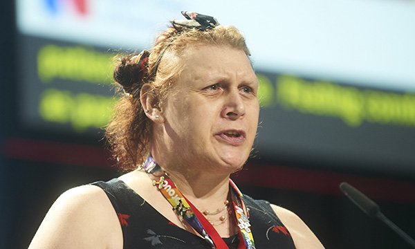 RCN congress speaker Liz Curr proposed the debate on the care of trans and non-binary people