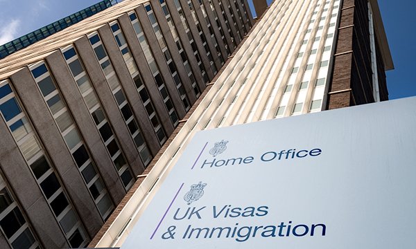 Home Office immigration building in Croydon, UK