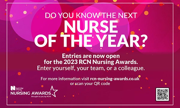 Entries now open for 2023 RCN Nursing Awards