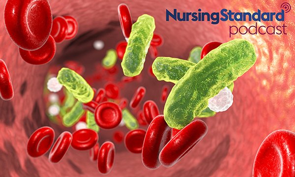 3D illustration showing rod-shaped sepsis bacteria in blood
