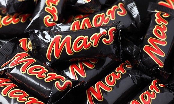 A pile of Mars chocolate bars