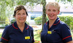 Nursing Workforce and Education Team members Natalie Hall And Karen Mechen, winners of the Workfroce Initiative of the Year award at the RCN Nursing Awards 2023
