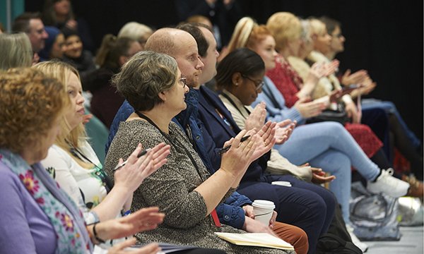 Photo of audience members clapping at Nursing Live in Liverpool