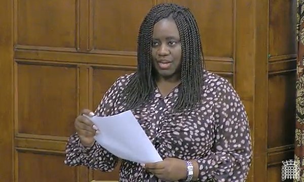 Marsha de Cordova reads out nursing students’ survey responses during a Westminster Hall debate