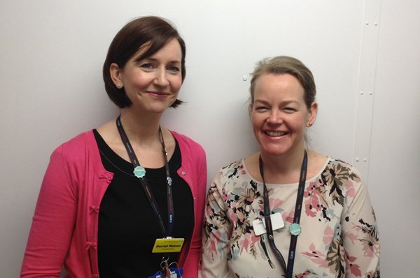 Consultant nurse endoscopists Harriet Watson (left) and Fiona Hibberts (right) who have helped to launch the training pilot