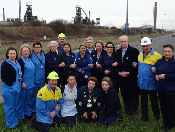 Nurses show solidarity with Port Talbot steelworkers