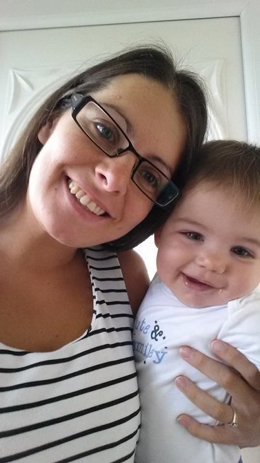 Melissa Mead with her child William who died after contracting an infection.  Picture credit: SWNS