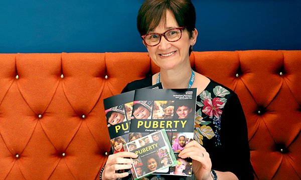 Picture of specialist community public health nurse Anne Mulligan, who came up with the idea of creating a video and workbook to help children understand the changes they go through during puberty