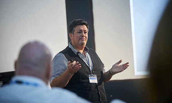 Picture shows NHS England and NHS Improvement head of learning disability nursing David Harling speaking at an RCNi Learning Disability Nursing Conference in October. 