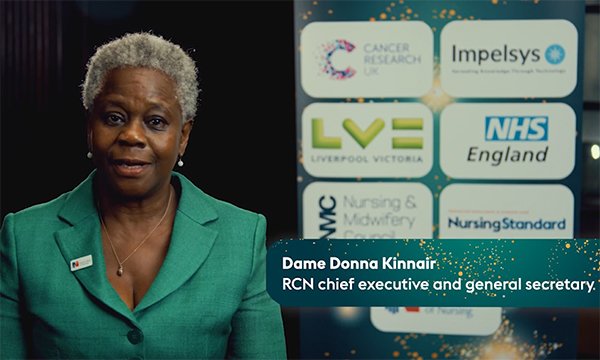 Picture shows RCN general secretary Dame Donna Kinnair introducing the RCNi Nurse Awards 2020