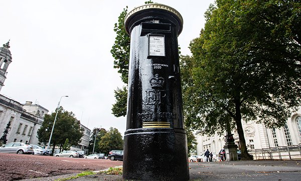 Picture shows the post box honouring Mary Seacole in Cardiff.