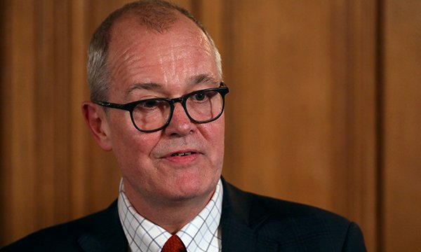Picture shows the government's chief scientific adviser Sir Patrick Vallance at a news conference after a COBRA meeting to discuss the government's response to the coronavirus.