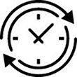 Routine icon, showing a clock face