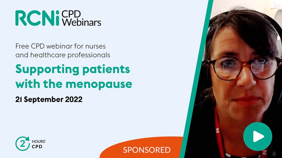 RCNi CPD Webinar on menopause