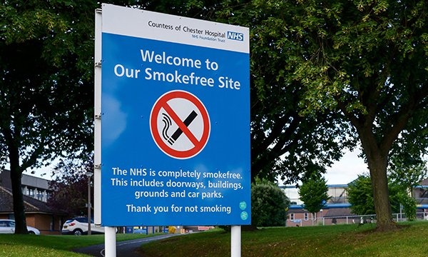 Hospital smoking ban