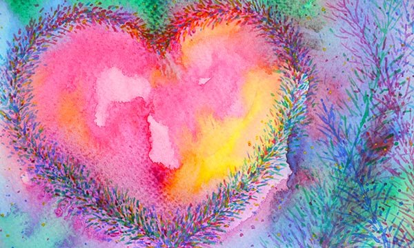 Picture shows image in the shape of a heart in pastel colours. A community nurse says a stigma remains over becoming emotional because a patient you cared for has died, but argues that grieving shows she has done her job well.