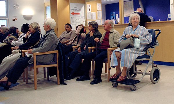 Busy waiting area in hospital – NHS Providers calls for capital funding for trusts in England