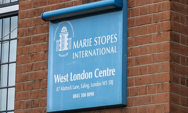Marie Stopes West London Centre sign