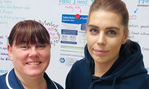 Nurses Emma Cuthbert and Chelsea Jackson from the oncology ward at Northampton General Hospital