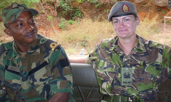 Picture of military advanced nurse practitioner Lynda Mathias, a clinical staff officer in the army with the rank of lieutenant colonel, who describes some of the challenges she has faced