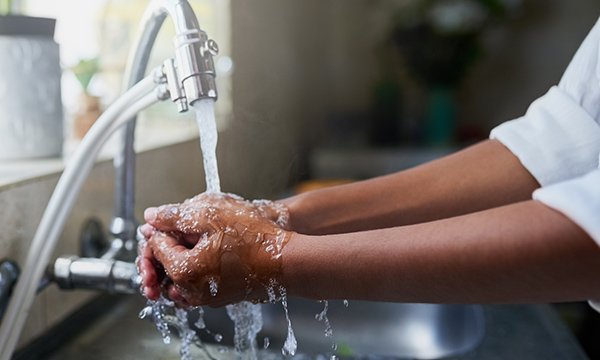Someone washing their hands. It is important to wash hands thoroughly at the end of a shift. Picture: iStock