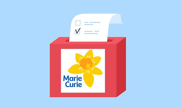 ballot box for Marie Curie pay vote involving RCN members