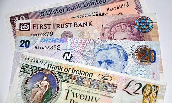Picture of bank notes issued by banks in Northern Ireland