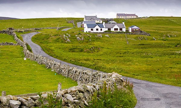 a street scene in Fair Isle, which is looking to recruit a community nurse