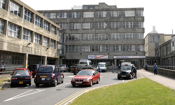Picture shows the main entrance of Northwick Park Hospital in Harrow